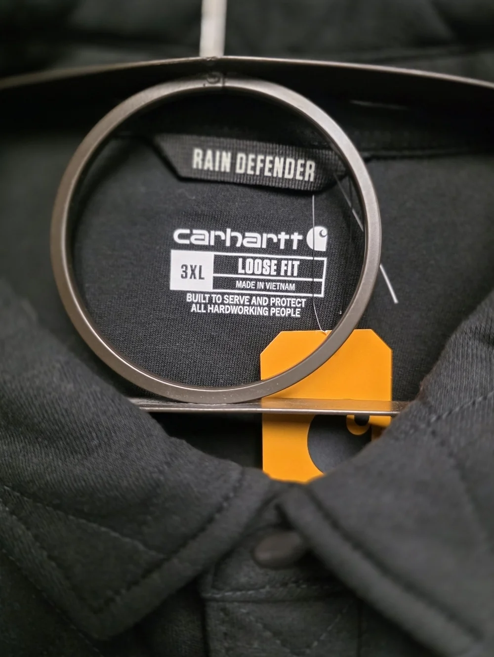 Carhartt Rain Defender Loose Fit Heavyweight Quilted Snap Front Shirt Jacket 3XL